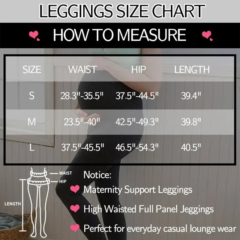 Belly Support Knit Leggings: High-Waisted Maternity Shaping Pants