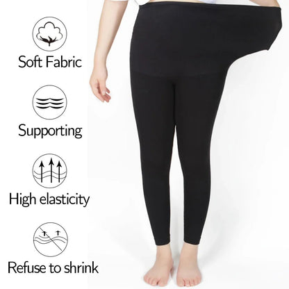 Belly Support Knit Leggings: High-Waisted Maternity Shaping Pants