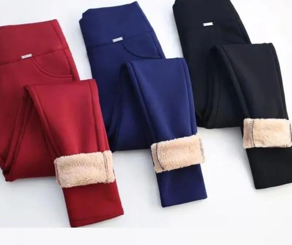 Luxuriöse Samt-Flex-Hose mit hohem Bund für Damen
