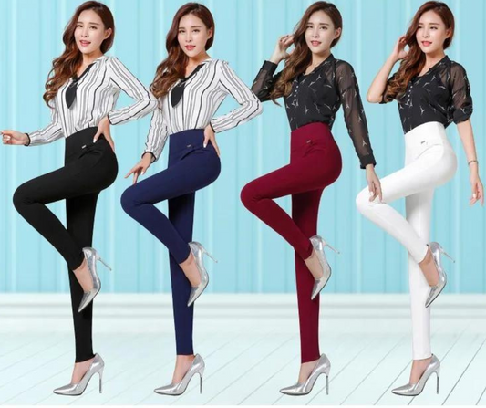 Luxe Velvet High-Waist Flex Pants for Women