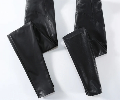 Sleek & Sexy Leather-Like Leggings